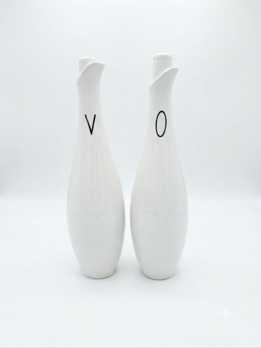 Vintage International Silver Company Fine China Vinegar and Oil Cruet Set